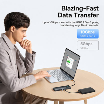 Baseus Gleam II USB-C Hub, 10in1, Black B0114200