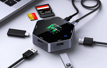 BlitzWolf BW-TH16 USB-C Hub, 8in1, Gray