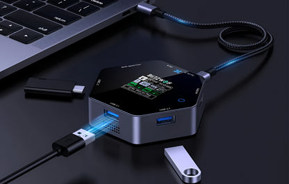 BlitzWolf BW-TH16 USB-C Hub, 8in1, Gray