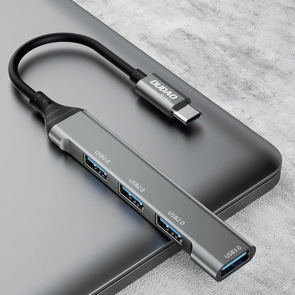 Dudao A16T USB-C Hub, 1 x USB-A 3.0 - 3 x USB-A, Black