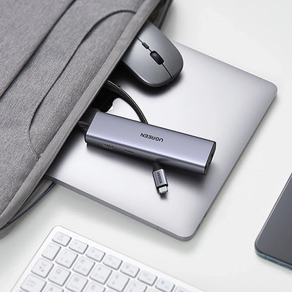 UGREEN CM512 USB-C Hub (90568), 2 x USB-A 3.0 - 1 x USB-C - 1 x HDMI - 1 x RJ45 - 1 x SD - 1 x microSD, Gray