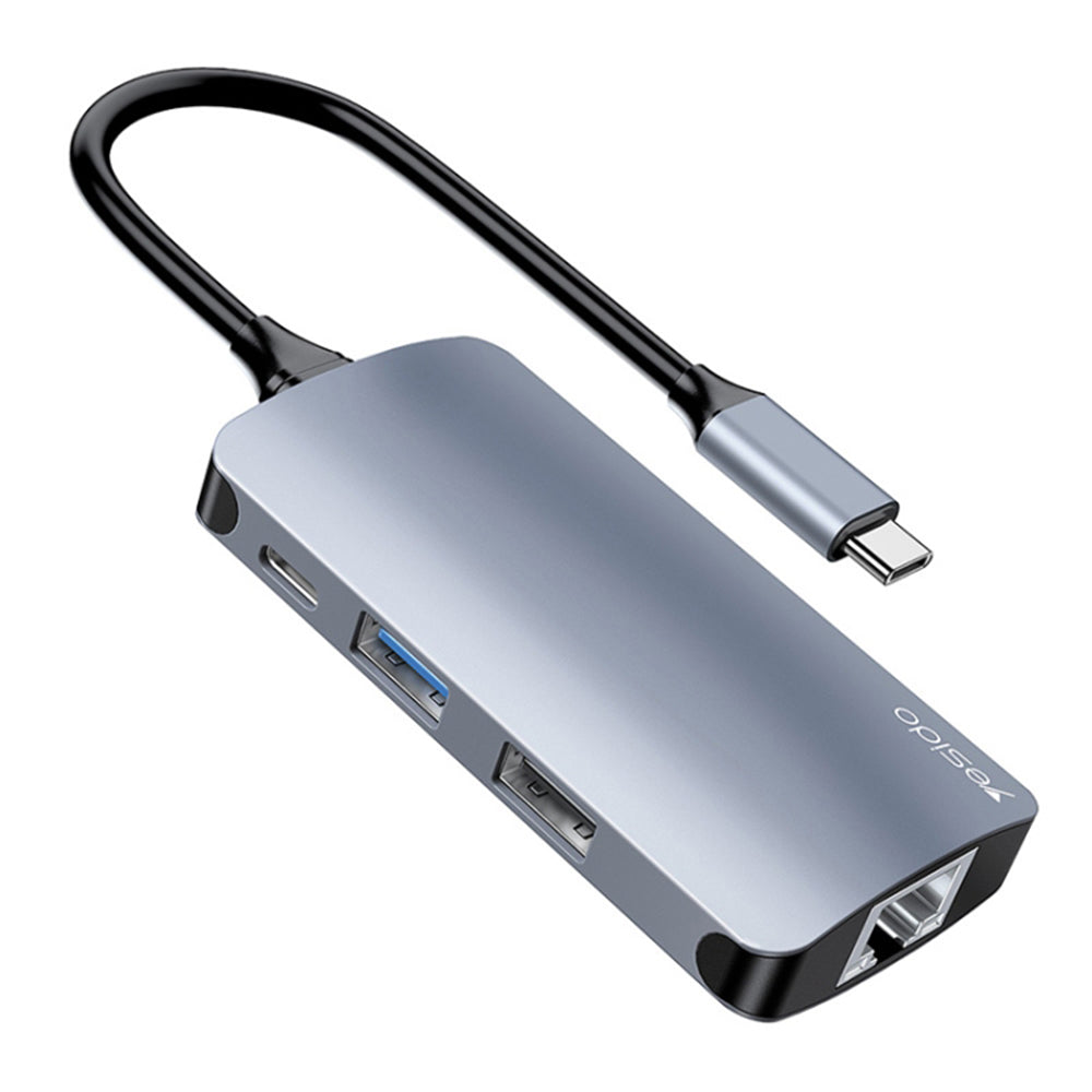 Yesido HB15 USB-C Hub, 6in1, Gray