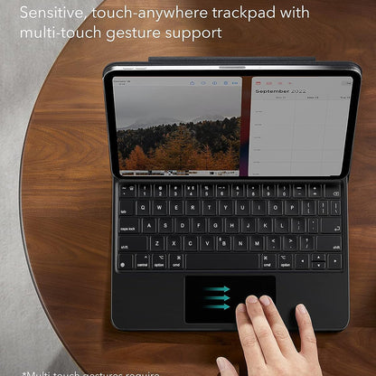 Keyboard Case for Apple iPad (2025) / (2022), ESR, Rebound, Black