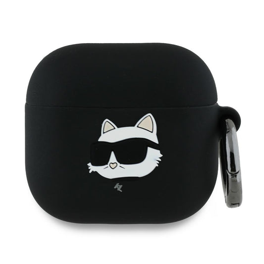 Karl Lagerfeld 3D Choupette's Head Case for Apple AirPods 4, Black