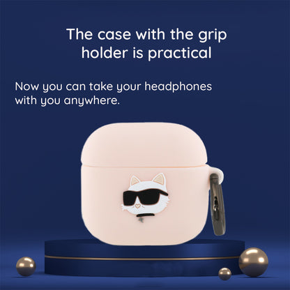 Karl Lagerfeld 3D Choupette's Head Case for Apple AirPods 4, Pink