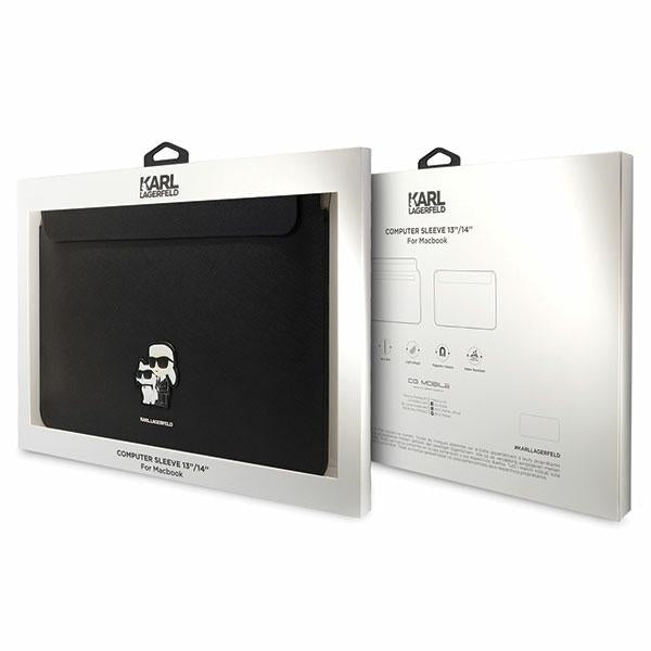 Karl Lagerfeld Saffiano Case for 14-inch Laptop, Black