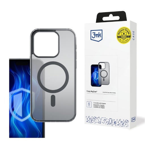 MagSafe Case for Apple iPhone 16 Pro Max, 3MK, Frosty MagCase, Black