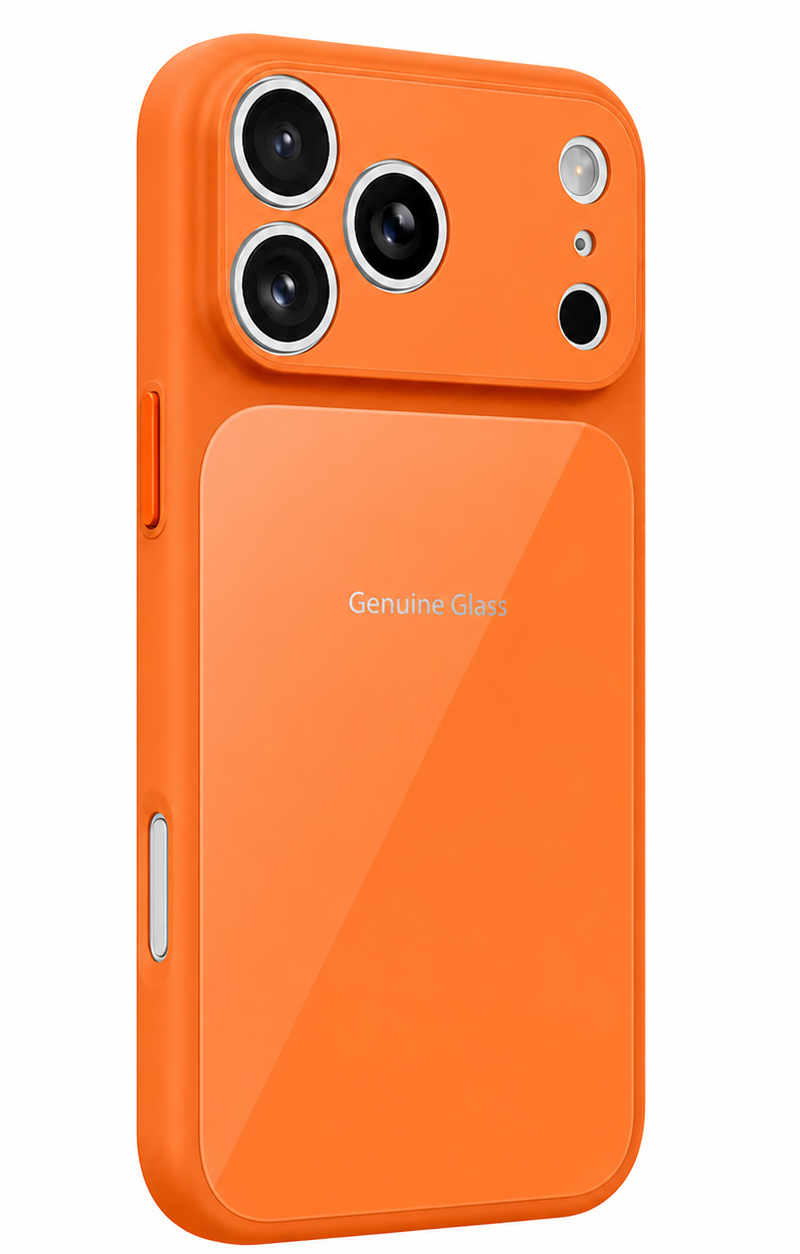 MagSafe Case for Apple iPhone 14 / 13, OEM, Genuine Glass, Orange