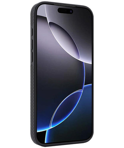 MagSafe Case for Apple iPhone 16 Pro, OEM, Carbon Metal Ring, Black