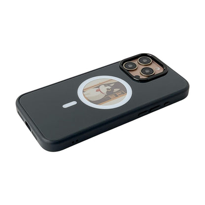 MagSafe Case for Apple iPhone 15 Pro Max, OEM, Round Screen Smart E-Ink, Black