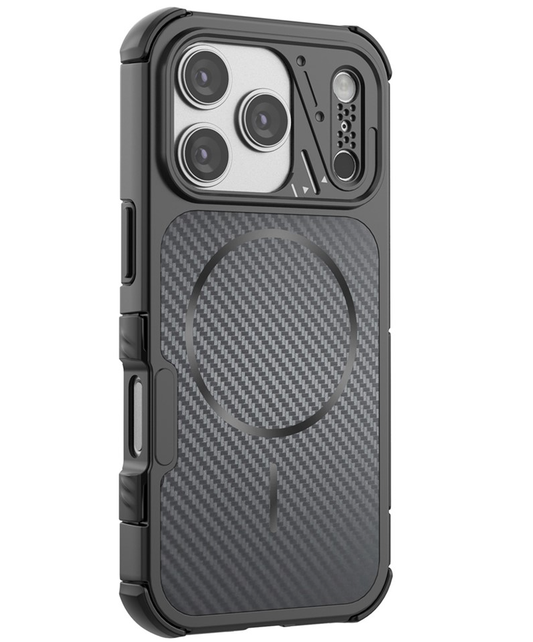 MagSafe Case for Apple iPhone 18 Pro / 17 Pro, OEM, Carbon and Corner Protection, Black
