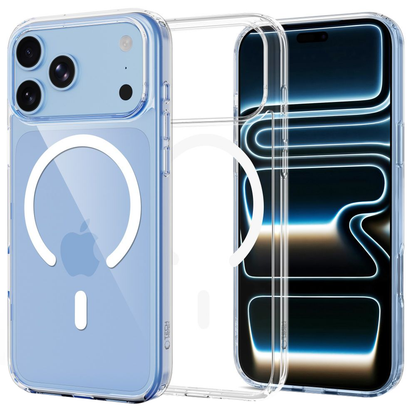 MagSafe Case for Apple iPhone 18 Pro / 17 Pro, Tech-Protect, Flexair Hybrid with Screen Protector, Transparent