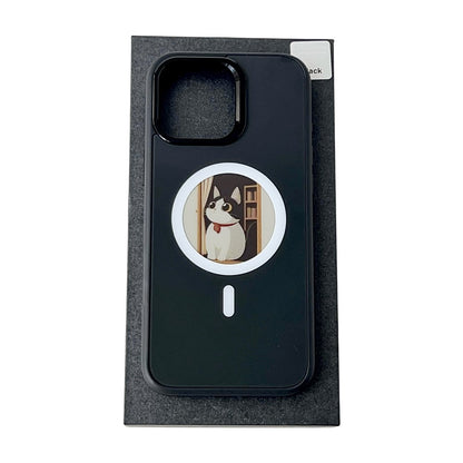 MagSafe Case for Apple iPhone 15 Pro Max, OEM, Round Screen Smart E-Ink, Black