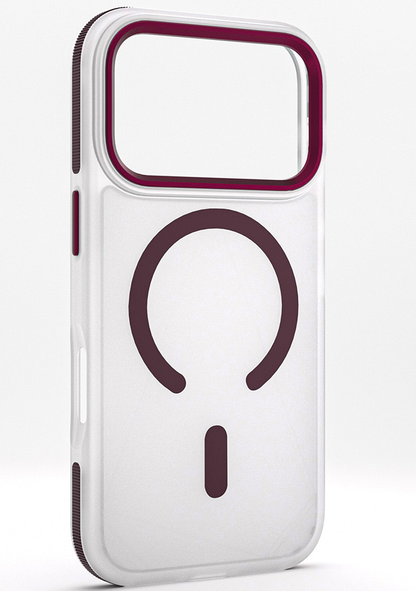 MagSafe Case for Apple iPhone 18 Pro / 17 Pro, Etteri, Icy Mag, Burgundy