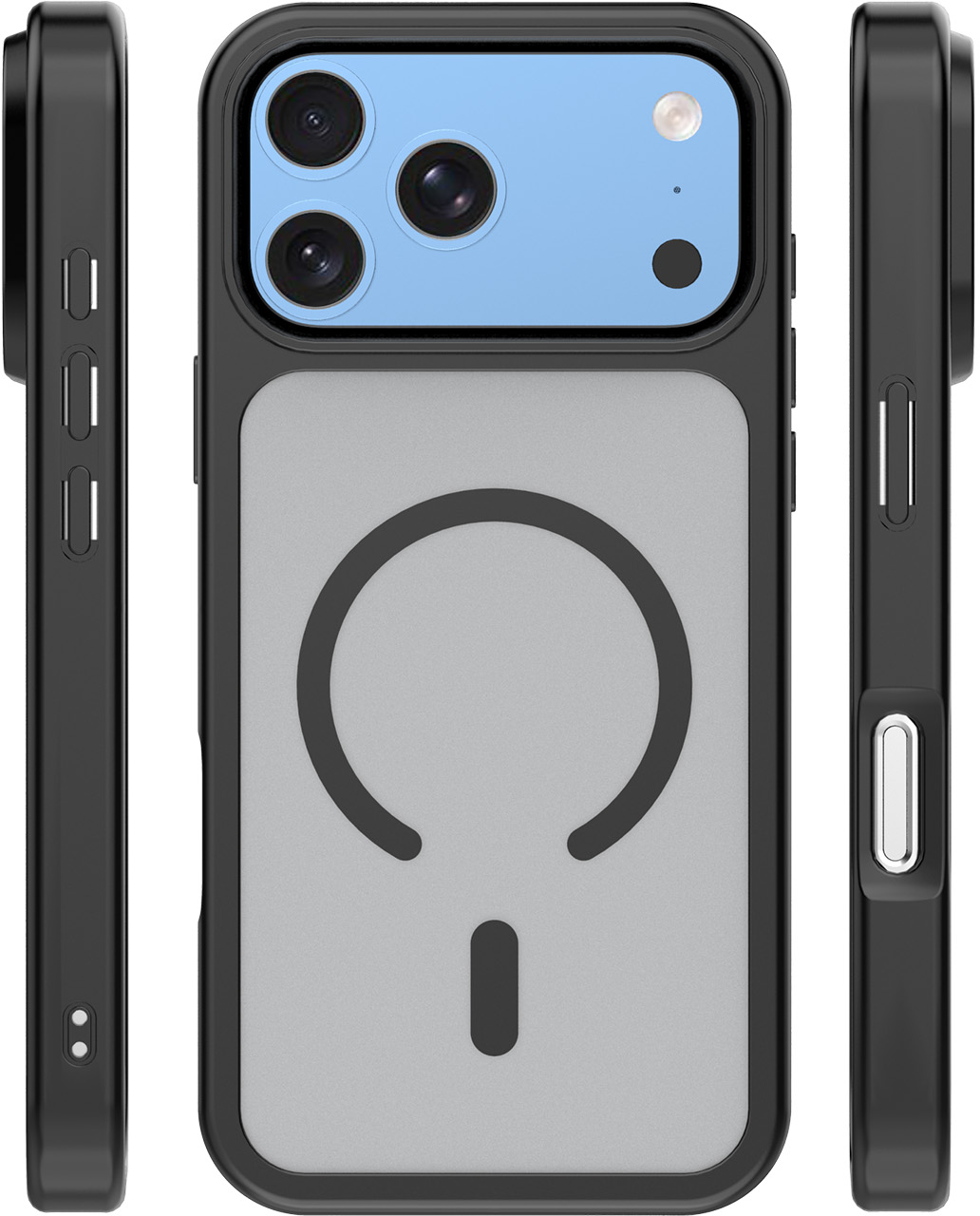 MagSafe Case for Apple iPhone 18 Pro / 17 Pro, OEM, Mag Big Hole, Matte Black