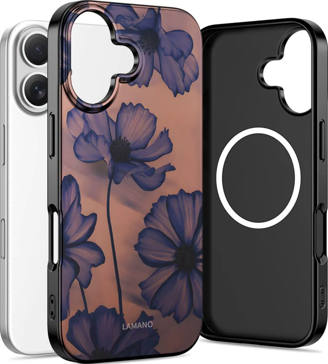 MagSafe Case for Apple iPhone 17, Tech-Protect, Lamano Velvet Night, Black
