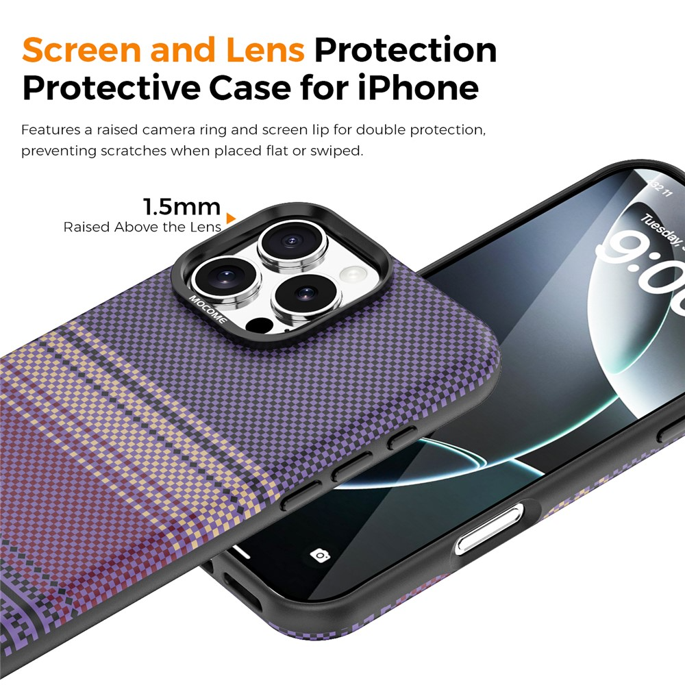 MagSafe Case for Apple iPhone 16 Pro Max, OEM, Gradient Rainbow, Purple