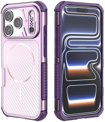 MagSafe Case for Apple iPhone 18 Pro Max / 17 Pro Max, OEM, Carbon and Corner Protection, Purple