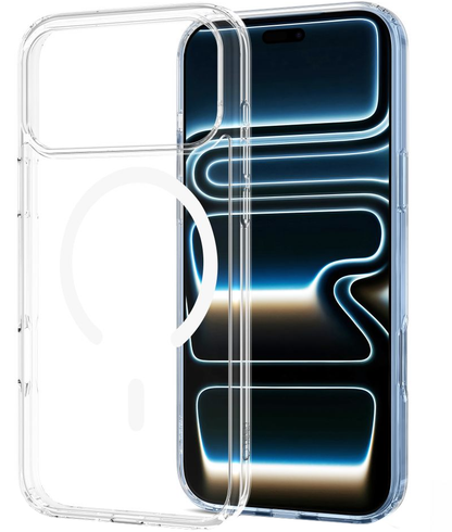 MagSafe Case for Apple iPhone 18 Pro / 17 Pro, Tech-Protect, Flexair Hybrid with Screen Protector, Transparent