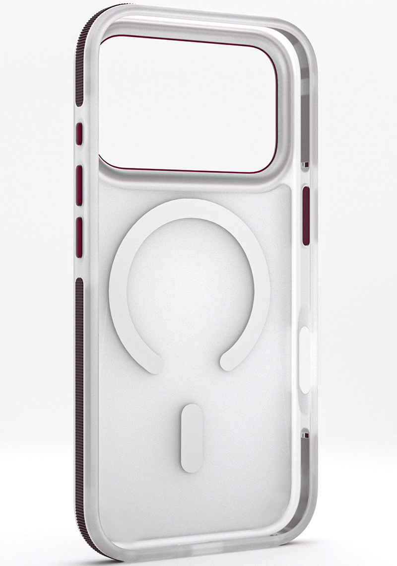 MagSafe Case for Apple iPhone 18 Pro / 17 Pro, Etteri, Icy Mag, Burgundy