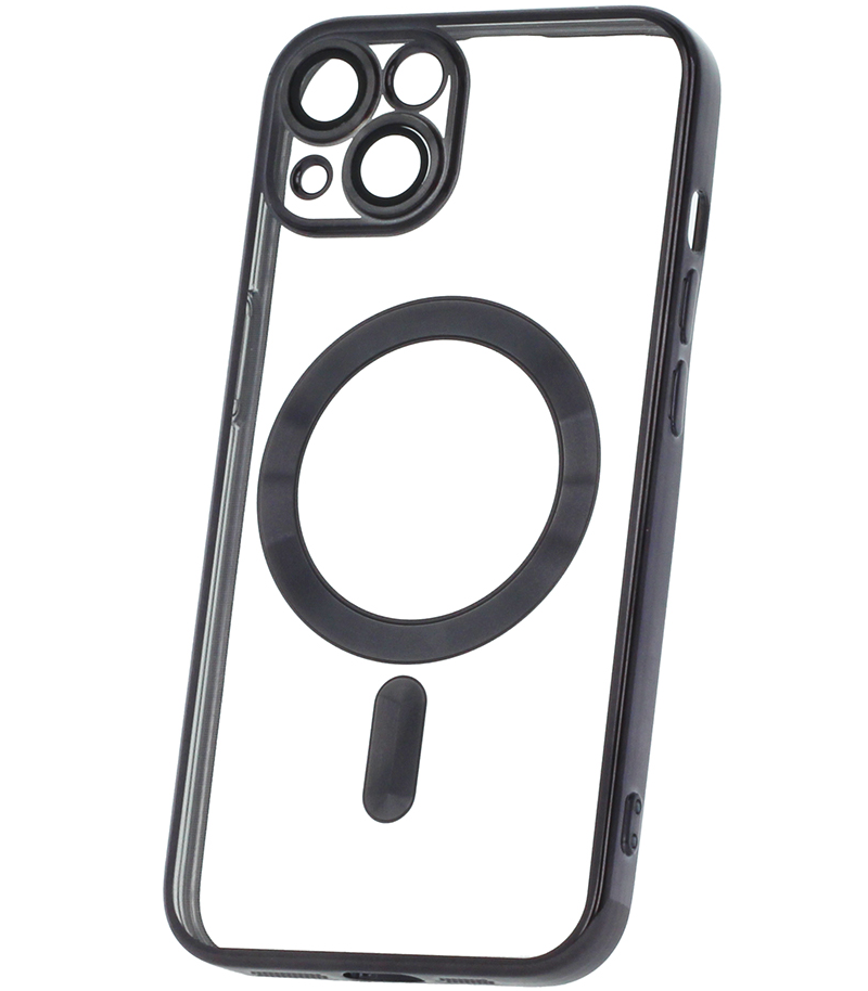 MagSafe Case for Apple iPhone 18 Pro Max / 17 Pro Max, OEM, Chrome Mag Color, Black