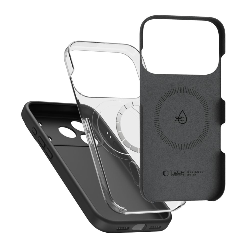 MagSafe Case for Apple iPhone 17 Pro, Tech-Protect, Silicone, Black