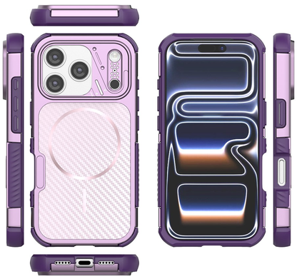 MagSafe Case for Apple iPhone 18 Pro Max / 17 Pro Max, OEM, Carbon and Corner Protection, Purple