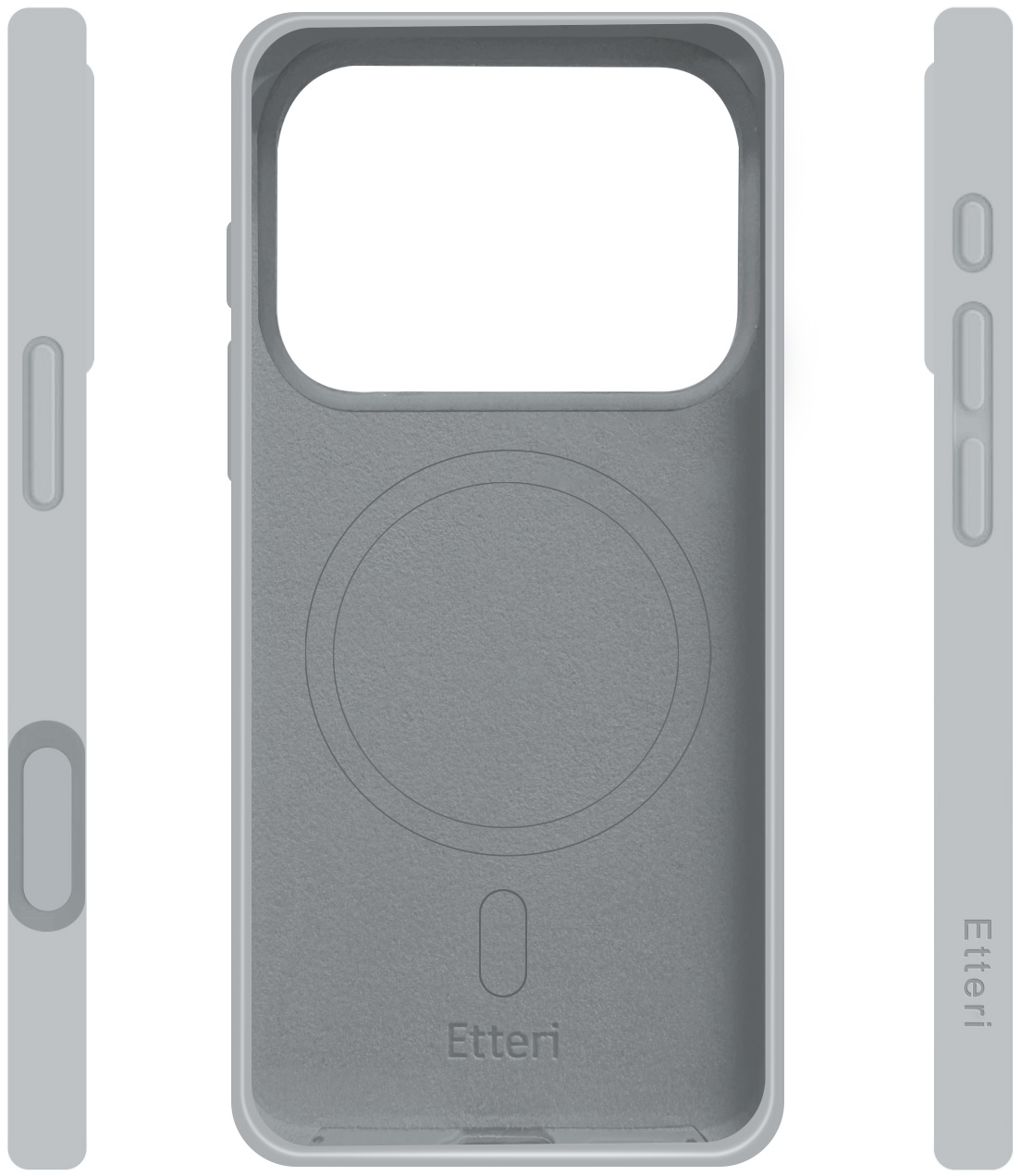 MagSafe Case for Apple iPhone 18 Pro Max / 17 Pro Max, Etteri, Silicone Mag, Gray
