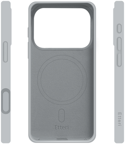 MagSafe Case for Apple iPhone 18 Pro Max / 17 Pro Max, Etteri, Silicone Mag, Gray