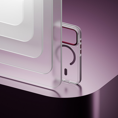 MagSafe Case for Apple iPhone 18 Pro / 17 Pro, Etteri, Icy Mag, Burgundy