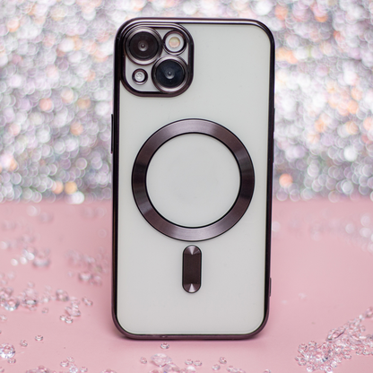 MagSafe Case for Apple iPhone 18 Pro / 17 Pro, OEM, Color Chrome Mag, Black