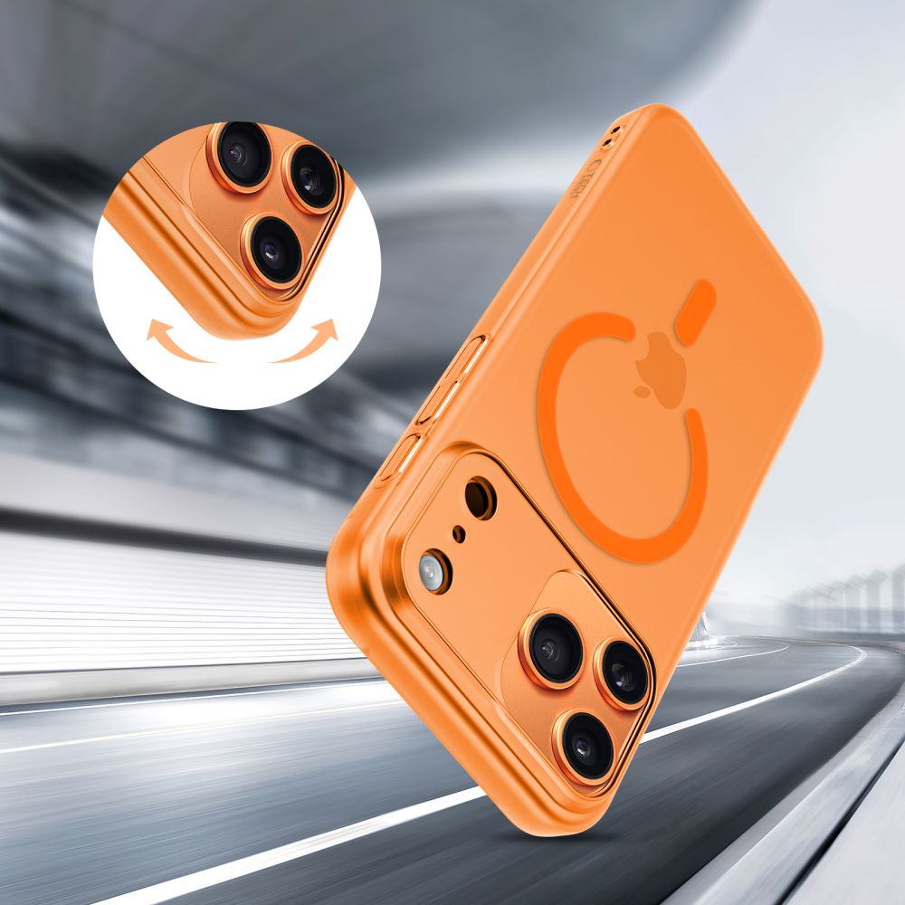 MagSafe Case for Apple iPhone 17 Pro Max, Tech-Protect, MagSlim, Matte Orange