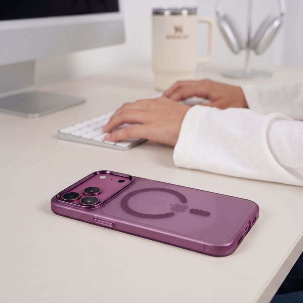 MagSafe Case for Apple iPhone 18 Pro / 17 Pro, Tech-Protect, MagZero, Matte Burgundy