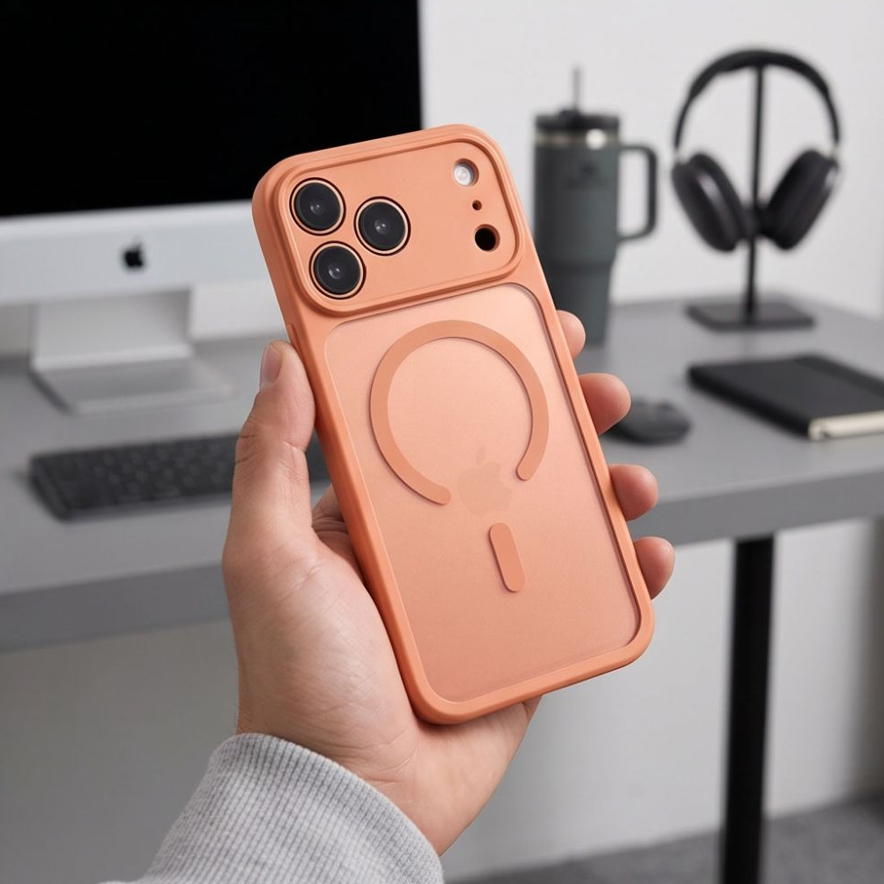 MagSafe Case for Apple iPhone 18 Pro Max / 17 Pro Max, Tech-Protect, BasicMag, Matte Orange