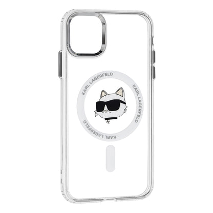 MagSafe Case for Apple iPhone 11, Karl Lagerfeld, IML Metal Choupette's Head, White