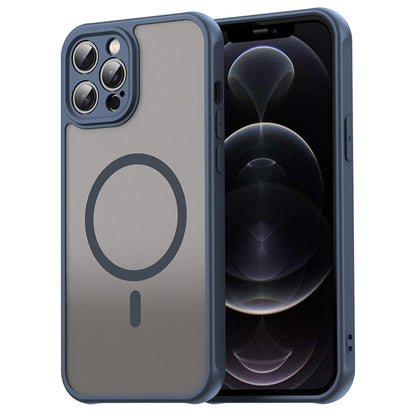MagSafe Case for Apple iPhone 12 Pro Max, Techsuit, HaloFrost II, Navy Blue