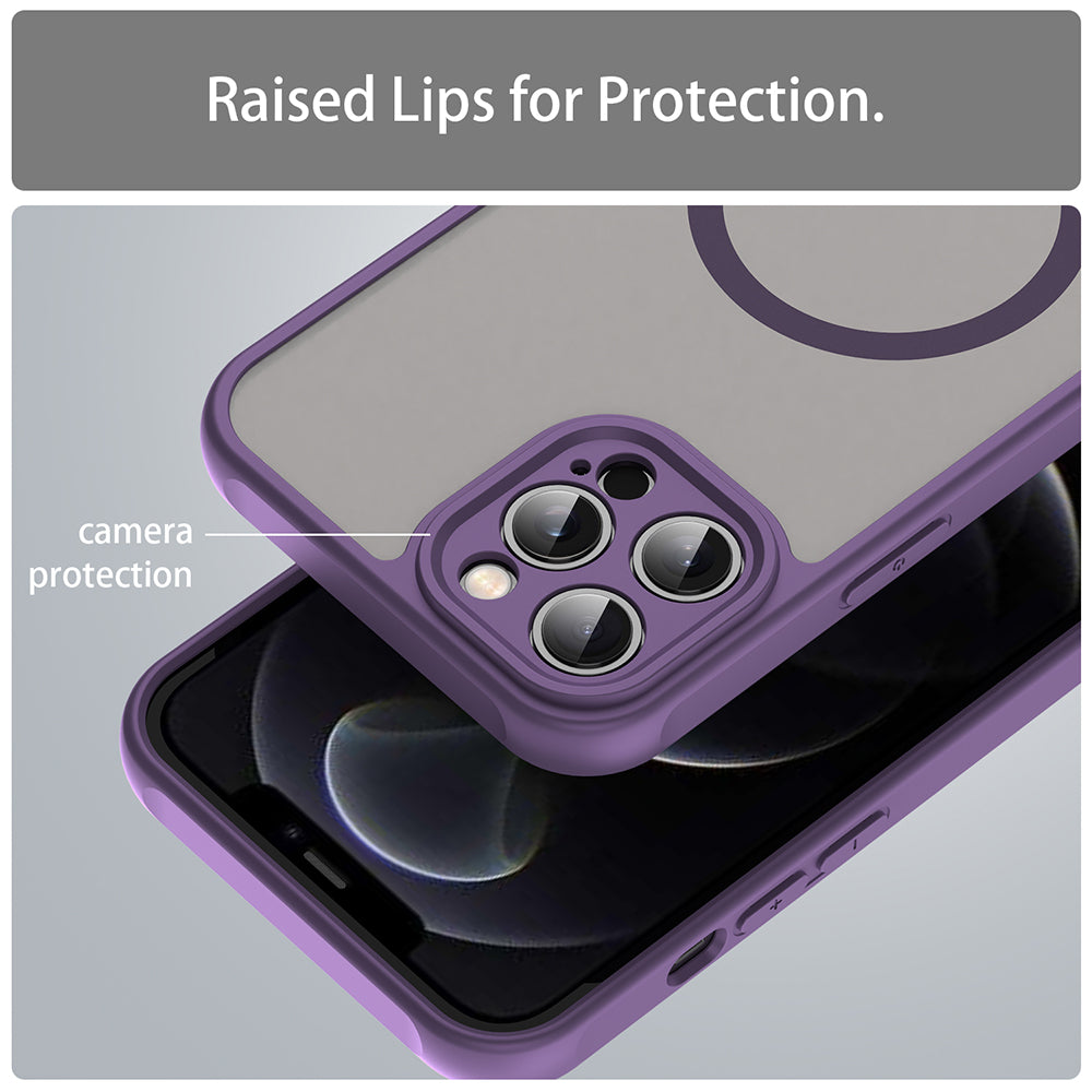 MagSafe Case for Apple iPhone 12 Pro Max, Techsuit, HaloFrost II, Purple