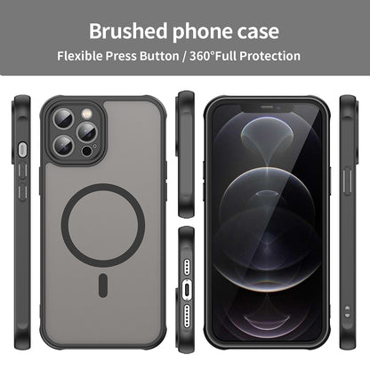 MagSafe Case for Apple iPhone 12 Pro, Techsuit, HaloFrost II, Black