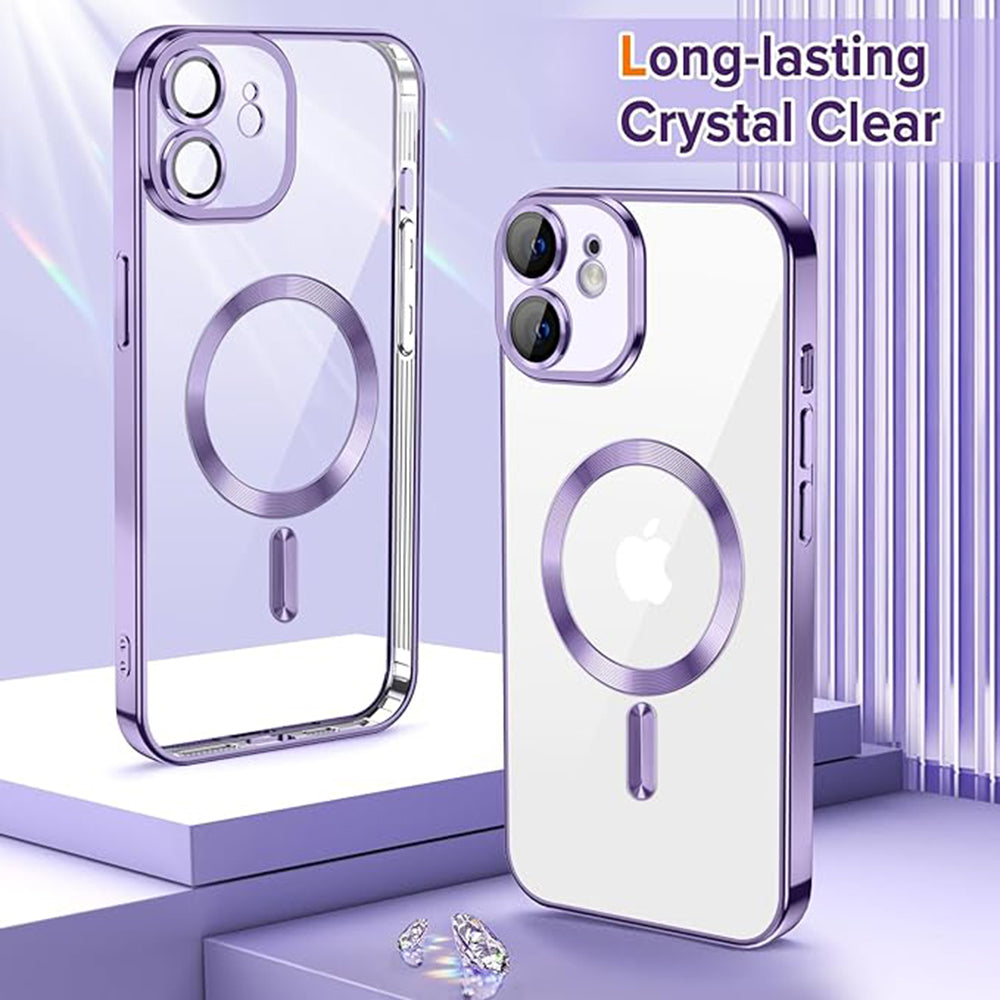 MagSafe Case for Apple iPhone 12, Techsuit, Luxury Crystal, Light Purple