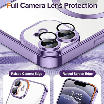 MagSafe Case for Apple iPhone 12, Techsuit, Luxury Crystal, Light Purple