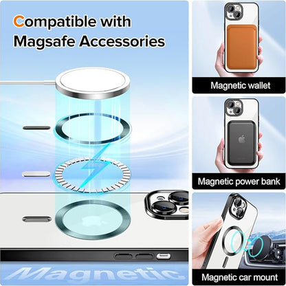 MagSafe Case for Apple iPhone 13, Techsuit, Luxury Crystal, Black