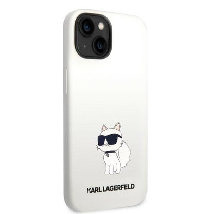 MagSafe Case for Apple iPhone 14 Plus, Karl Lagerfeld, Choupette Silicone, White