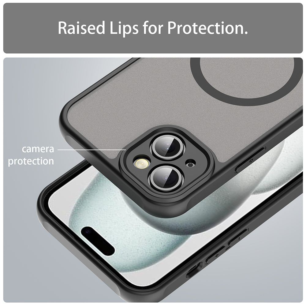 MagSafe Case for Apple iPhone 14 Plus, Techsuit, HaloFrost II, Black
