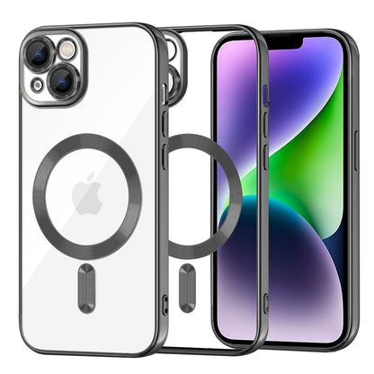 MagSafe Case for Apple iPhone 14 Plus, Techsuit, Luxury Crystal, Black