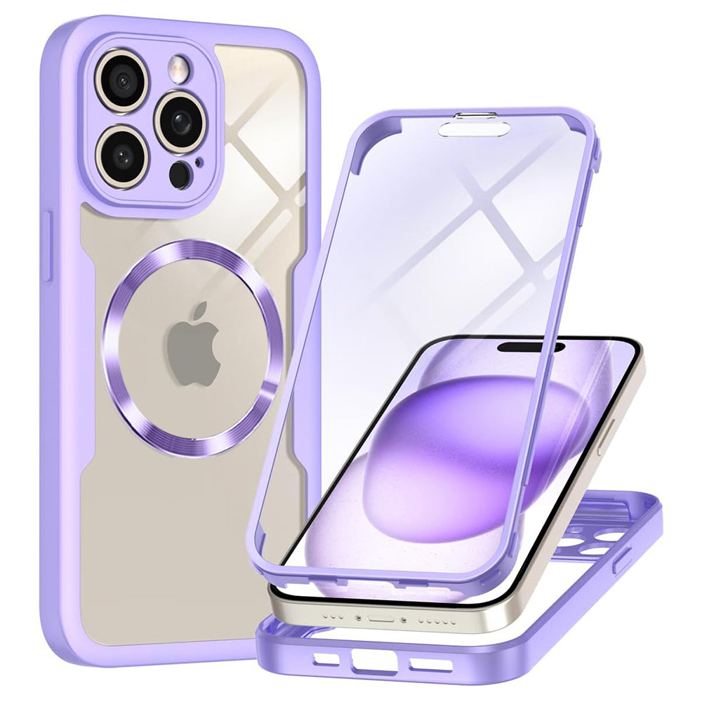 MagSafe Case for Apple iPhone 14 Pro Max, Techsuit, ColorVerse 360, Purple