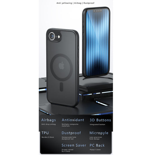 MagSafe Case for Apple iPhone 14 Pro Max, Techsuit, PureFrost, Satin Black