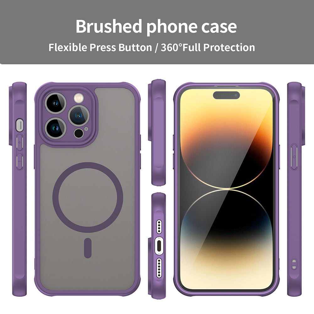 MagSafe Case for Apple iPhone 14 Pro, Techsuit, HaloFrost II, Purple