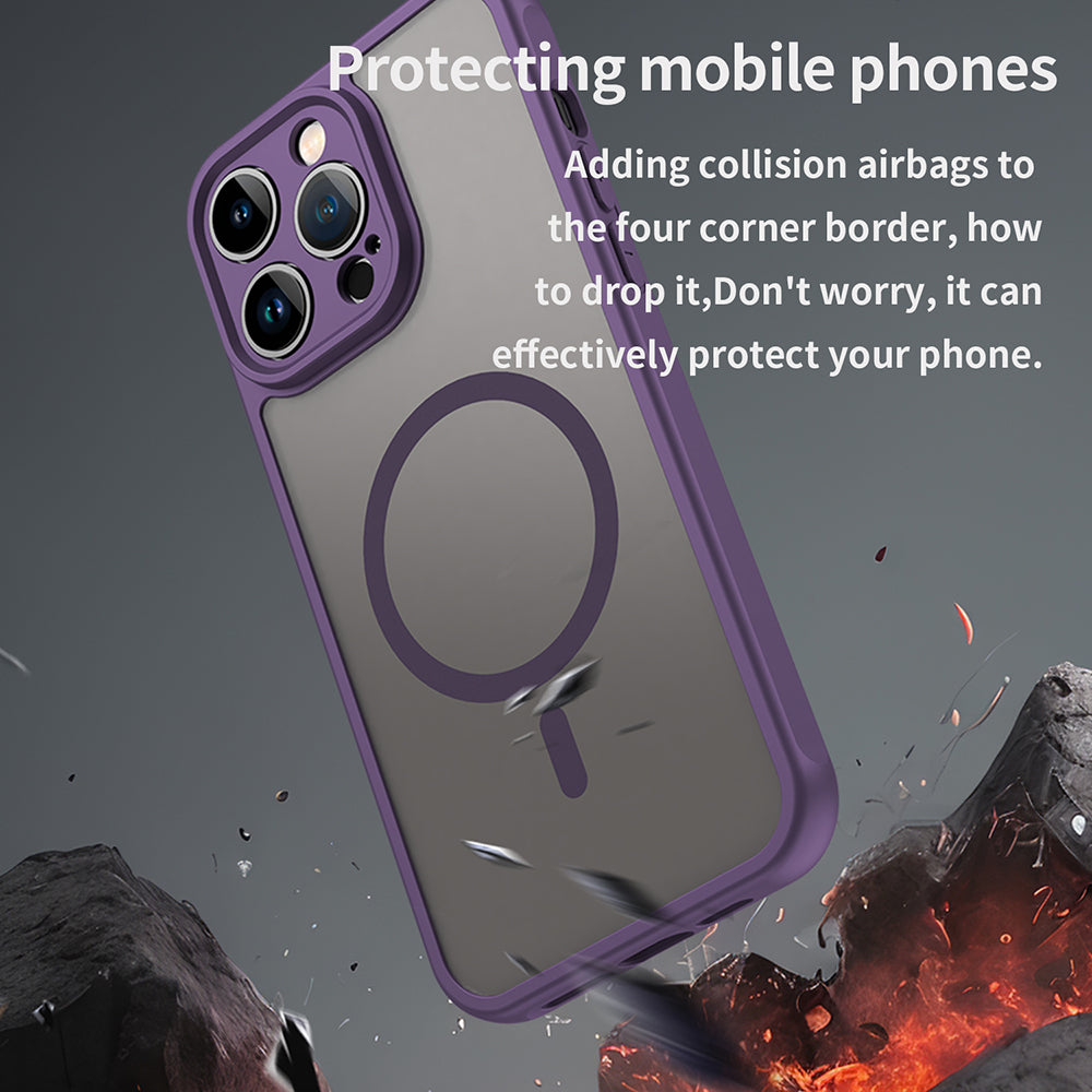 MagSafe Case for Apple iPhone 14 Pro, Techsuit, HaloFrost II, Purple