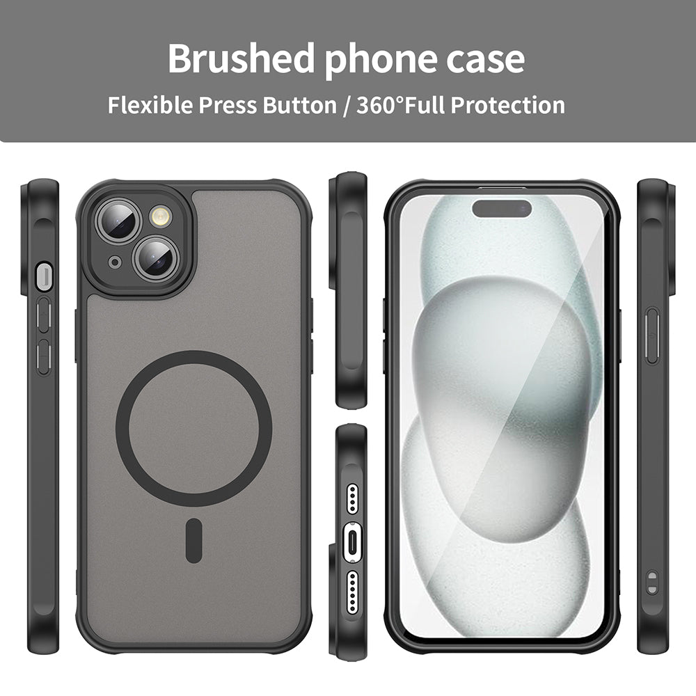 MagSafe Case for Apple iPhone 14, Techsuit, HaloFrost II, Black