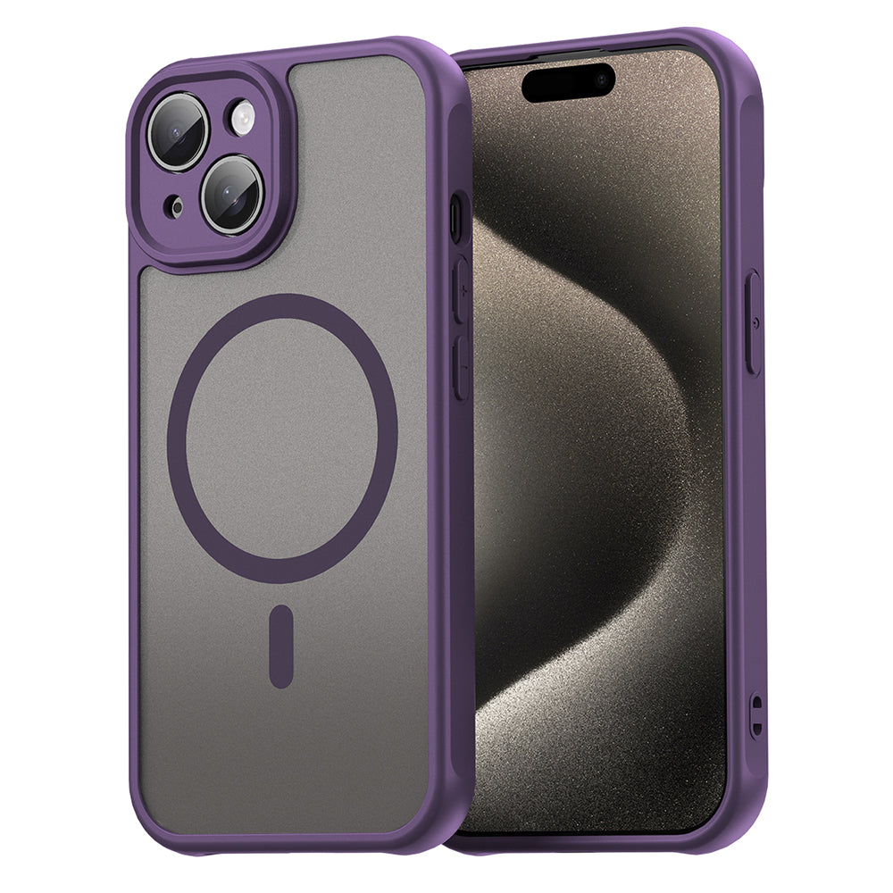 MagSafe Case for Apple iPhone 15 Plus, Techsuit, HaloFrost II, Purple